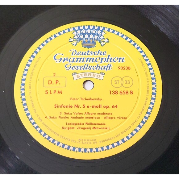 Eugen Mravinsky Tchaikovsky Symphony No. 5 In E Minor, Op 64 Vinyl LP DG VG+/EX - Picture 5 of 6